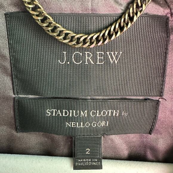 J Crew Stadium Cloth Nello Gori Cocoon Coat Wool Black - Picture 7 of 8